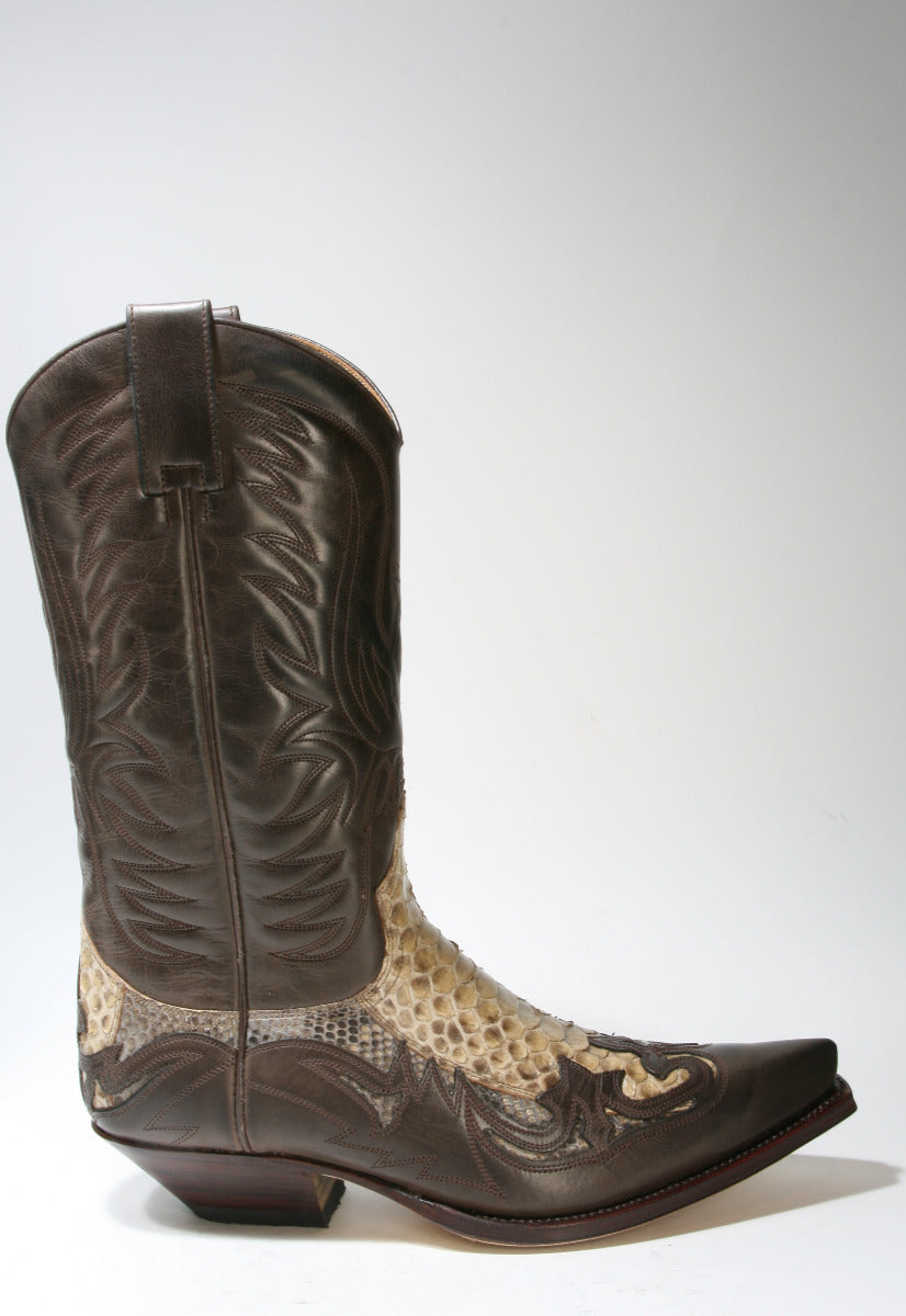 3241 Sendra Boots Cowboy boots Marron Python Iris