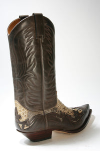 3241 Sendra Boots Cowboy boots Marron Python Iris