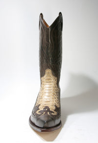 3241 Sendra Boots Cowboy boots Marron Python Iris