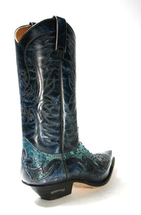 3241 Sendra Boots Denver Azul Python Fantasia Turquesa