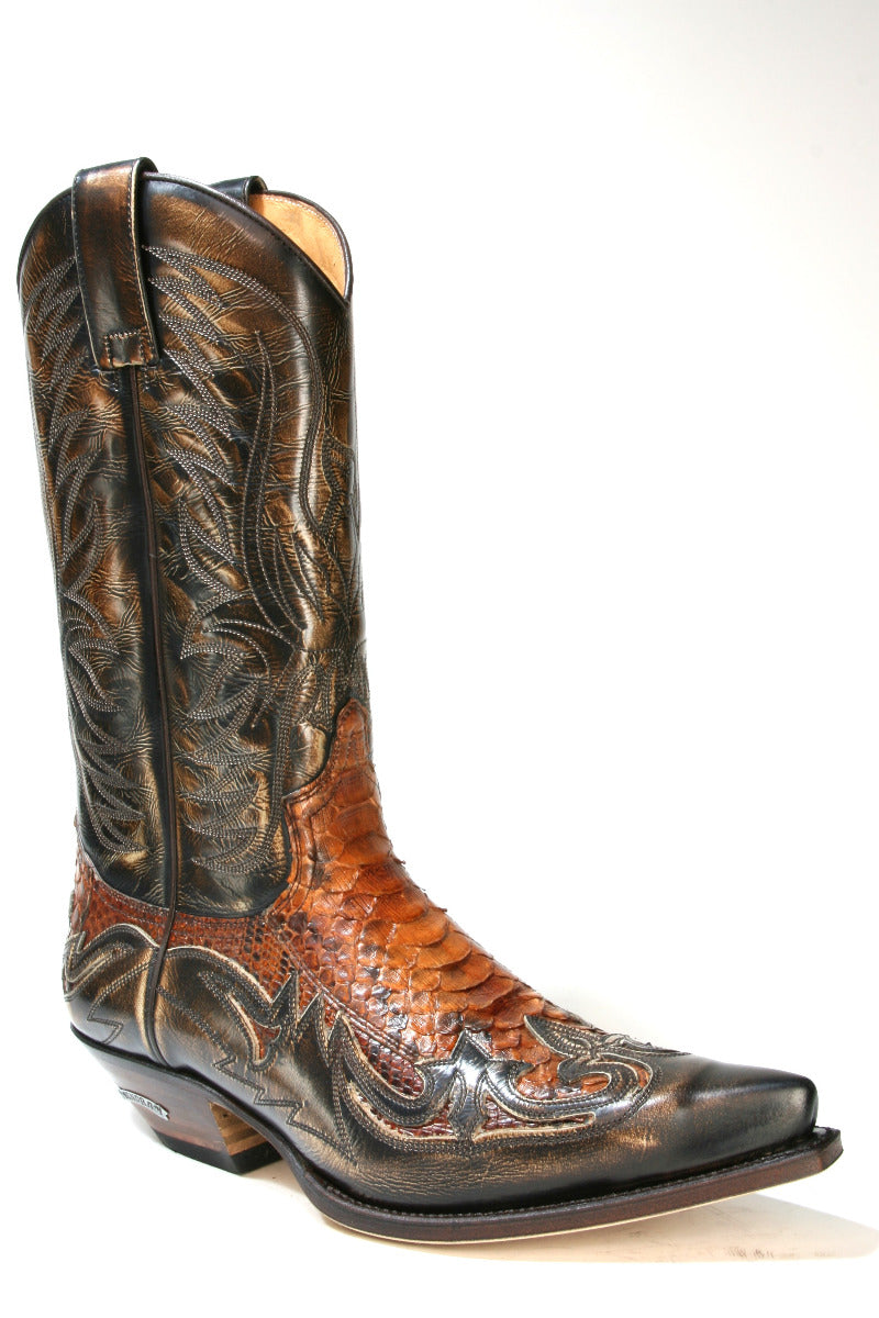 3241 Sendra Cowboy Boots Denver Canela Python Barr Savoy