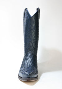 3241 Sendra Cowboystiefel Azul Trenzado