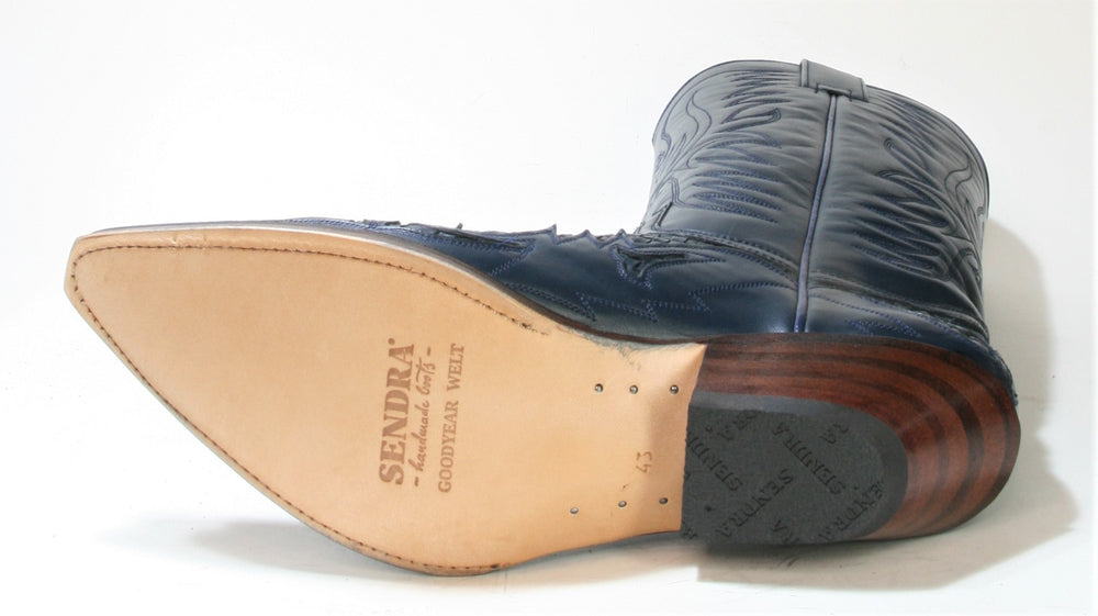 3241 Sendra Cowboystiefel Azul Trenzado