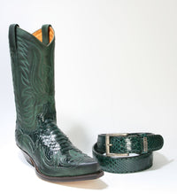 3241 Sendra cowboy boots Salvaje Forest Python Barr. Verde