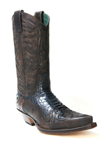 3241 Sendra Cowboy Boots Barbados Querisa Python Azul