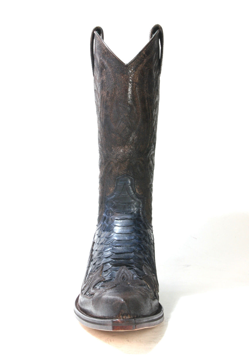 3241 Sendra Cowboy Boots Barbados Querisa Python Azul