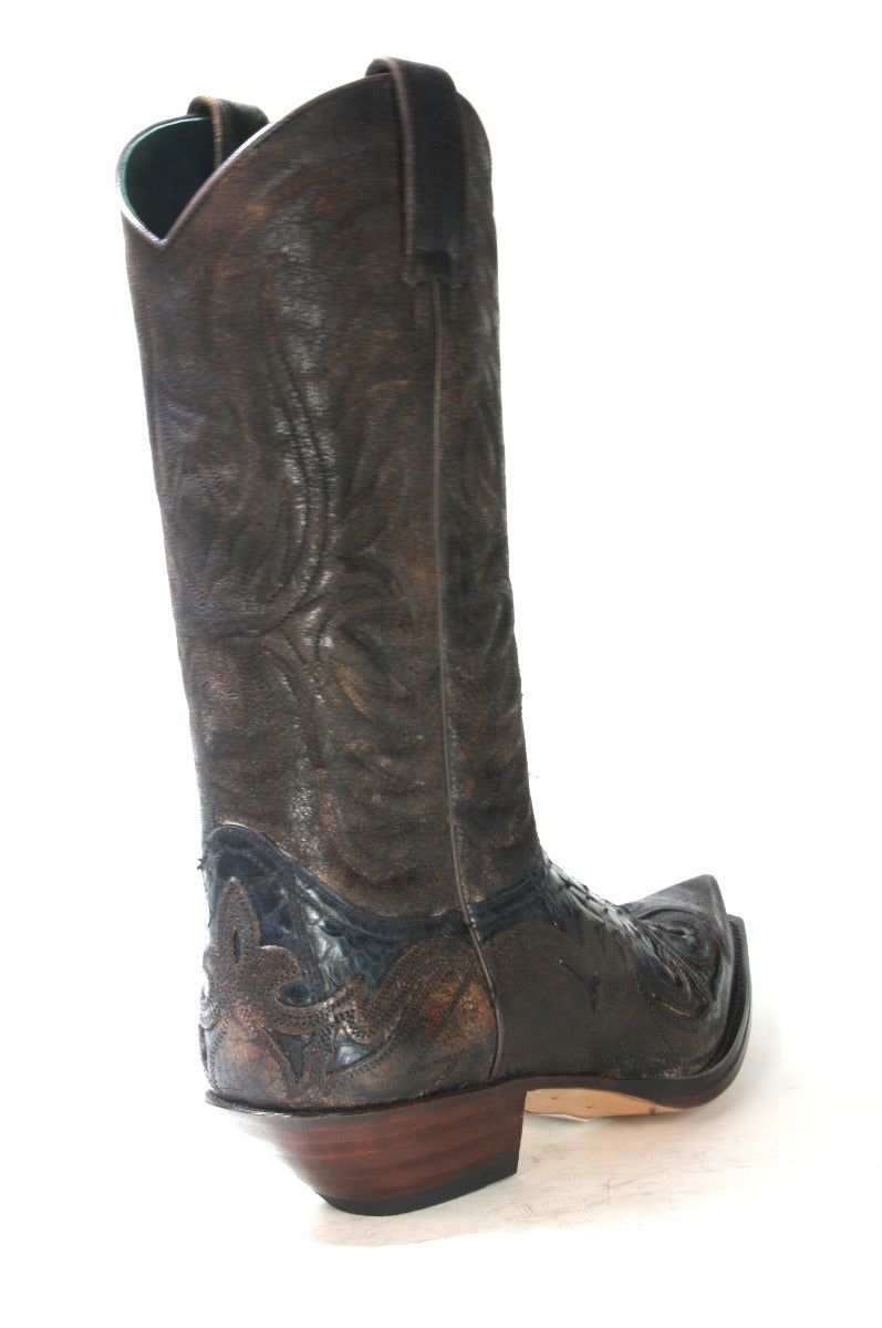 3241 Sendra Cowboy Boots Barbados Querisa Python Azul