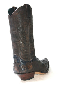 3241 Sendra Cowboy Boots Barbados Querisa Python Azul
