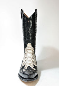 3241 Sendra cowboy boots Flor. Black Python Natural