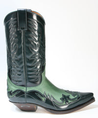 3241 Sendra Cowboystiefel Flor. Verde Nubuk Verde