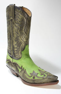 3241 Sendra cowboy boots Kabir Crema Pistacho