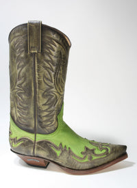 3241 Sendra cowboy boots Kabir Crema Pistacho