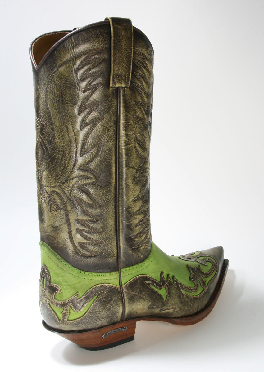 3241 Sendra cowboy boots Kabir Crema Pistacho