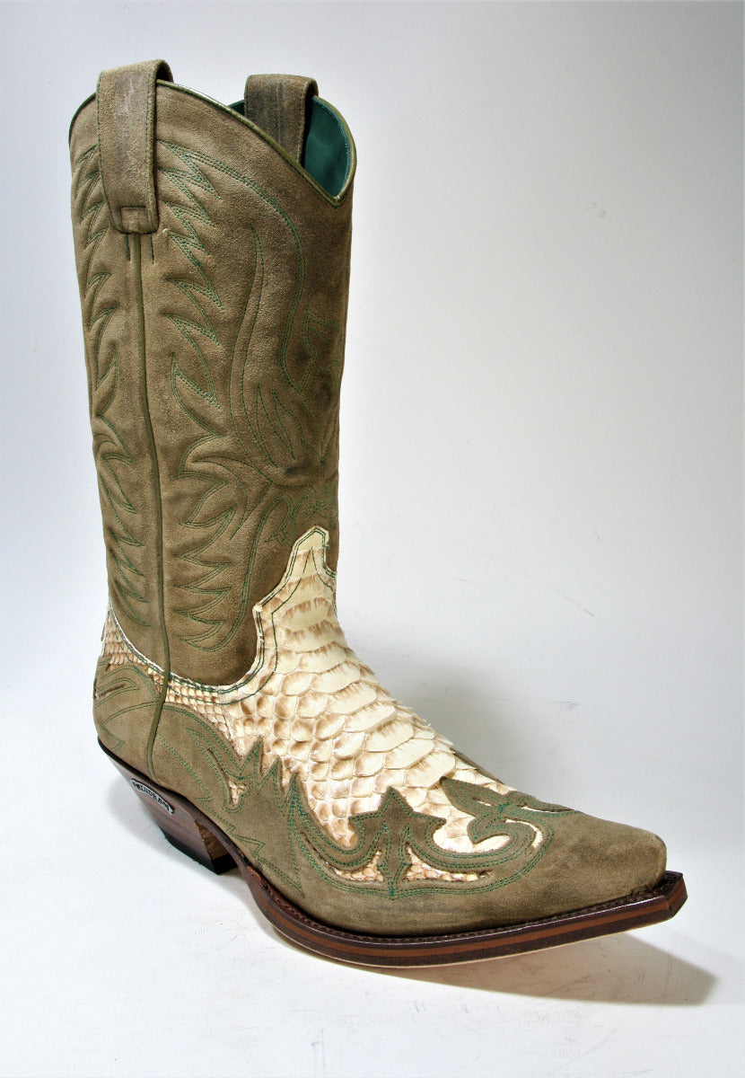 3241 Sendra cowboy boots Old Martens Corda Python Natural