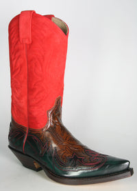 3241 Cowboystiefel Sendra Flora Verde Botella Quersia