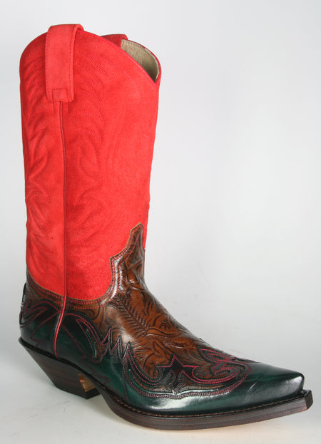 3241 Cowboystiefel Sendra Flora Verde Botella Quersia