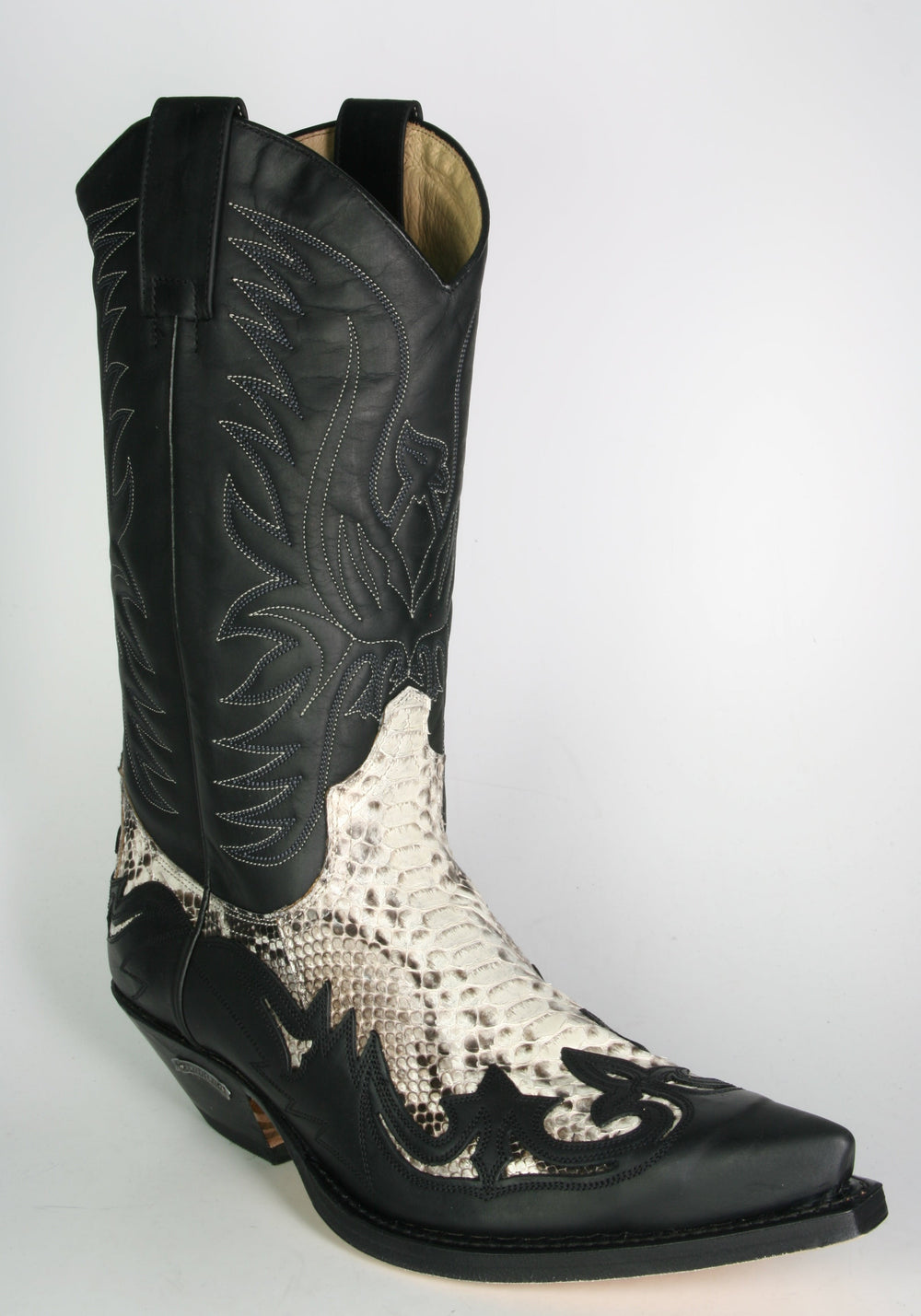 3241 Cowboy boots Sendra IBIZA black Python Natural