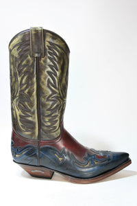 3242 Sendra Cowboystiefel Hurricane Azul Rojo