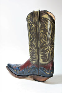 3242 Sendra Cowboystiefel Hurricane Azul Rojo
