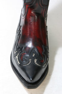 3242 Sendra Boots Flor. Negro Flor. Rojo