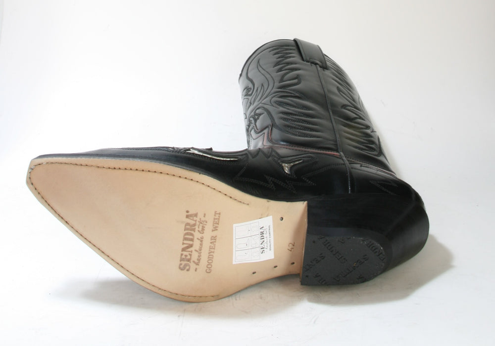 3242 Sendra Boots Flor. Negro Flor. Rojo