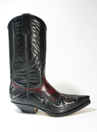 3242 Sendra Boots Flor. Negro Flor. Rojo