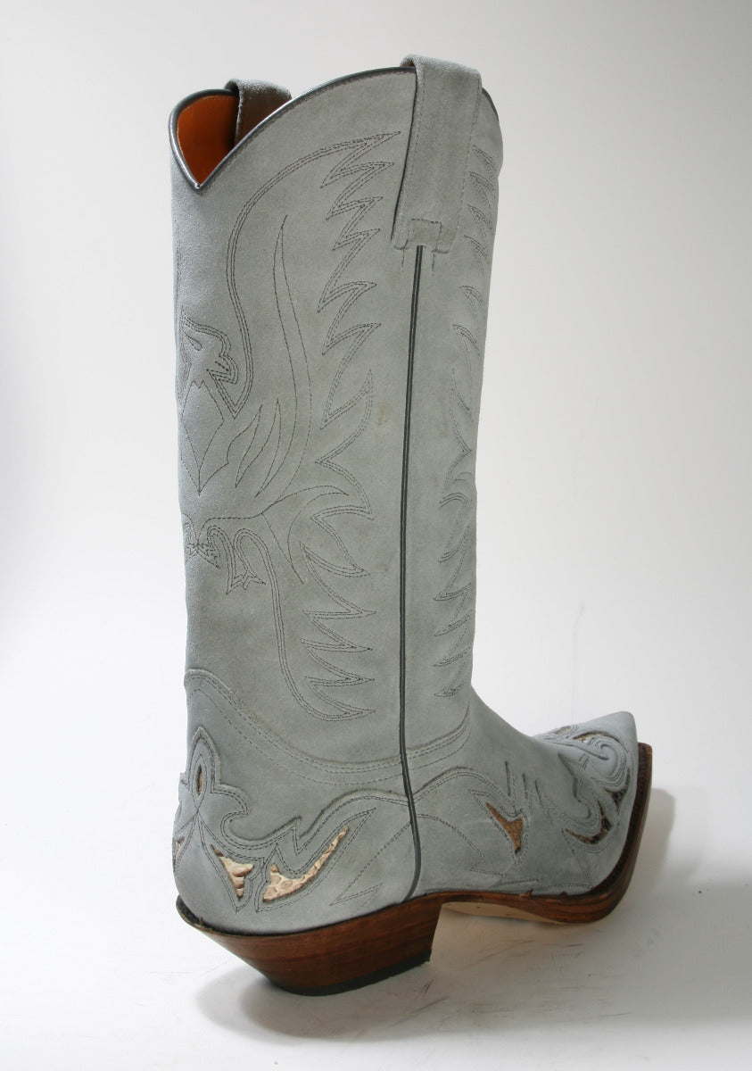 3242 Sendra Cowboystiefel Serr. Cement Wildleder