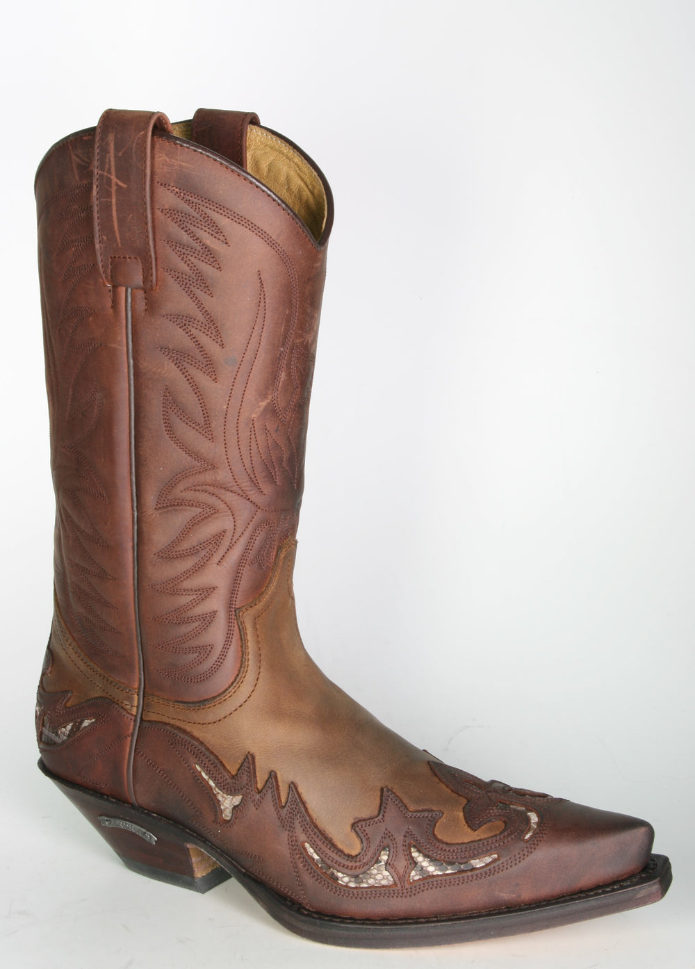 3242 Cowboystiefel Sendra IBIZA braun mit Flamme