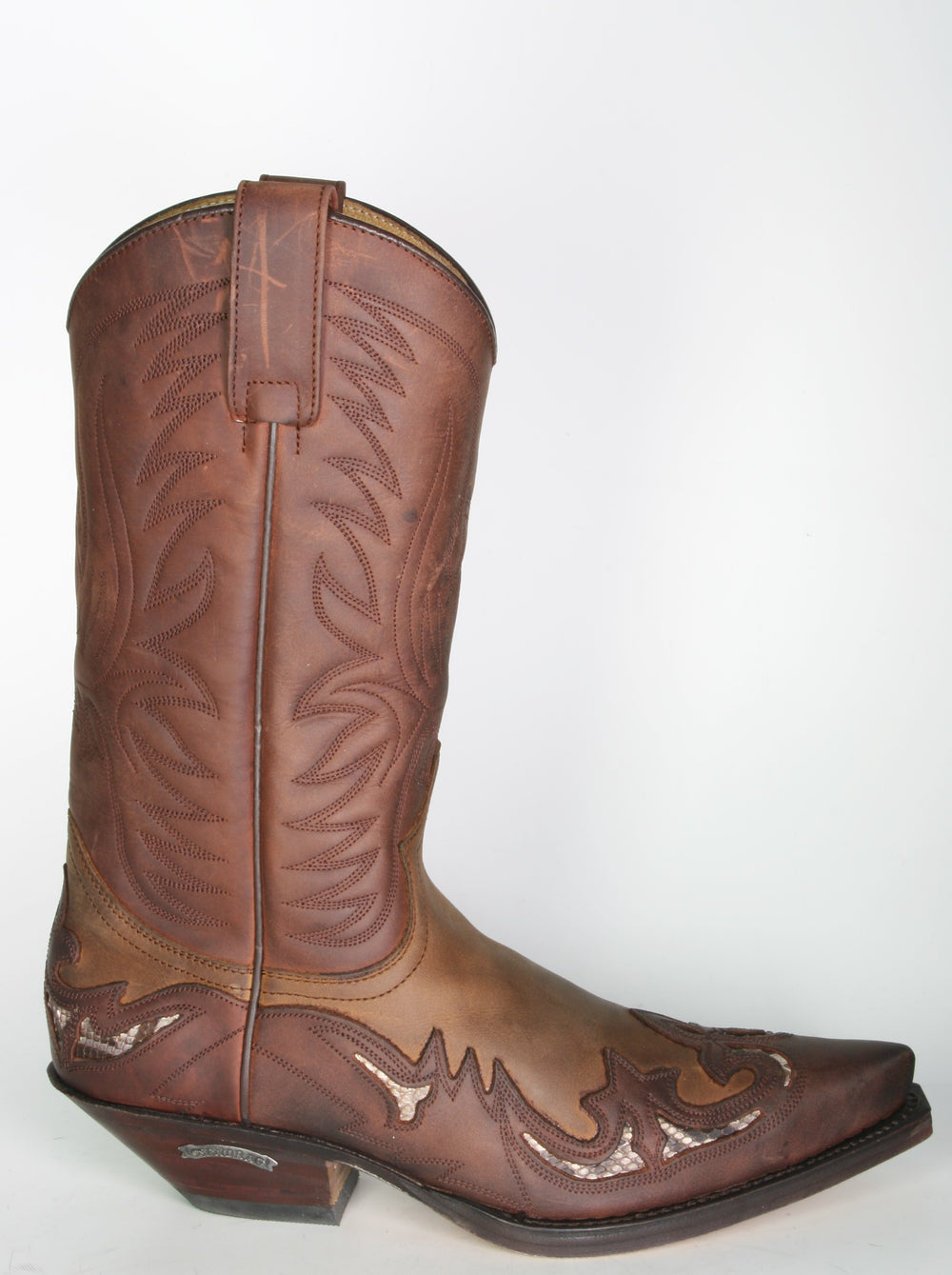 3242 Cowboystiefel Sendra IBIZA braun mit Flamme
