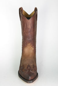3242 Cowboystiefel Sendra IBIZA braun mit Flamme