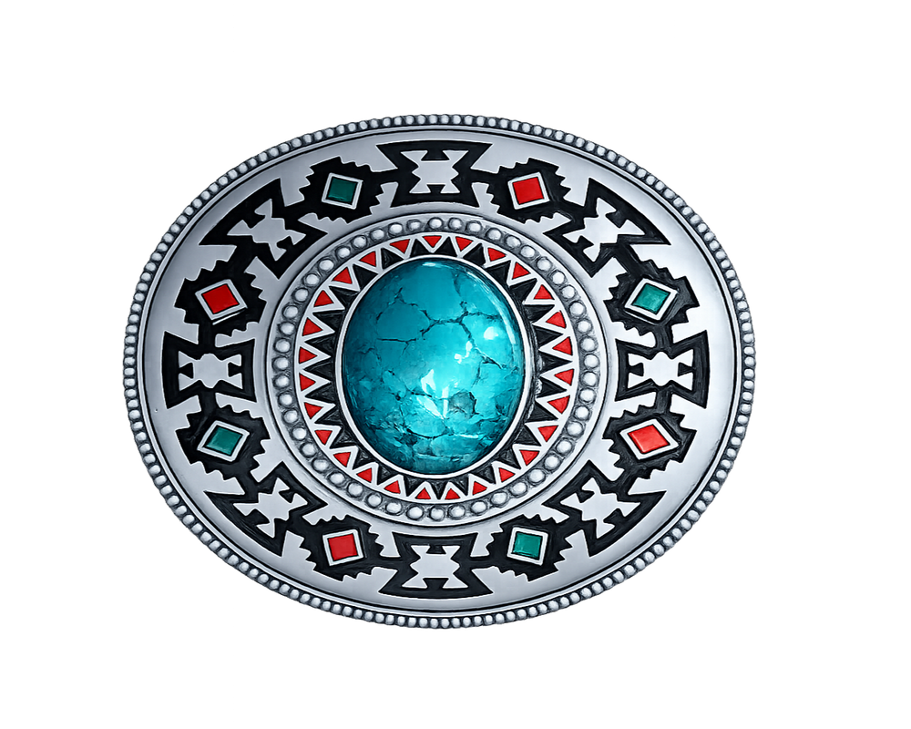 13527 Buckle Belt Buckle Turquoise
