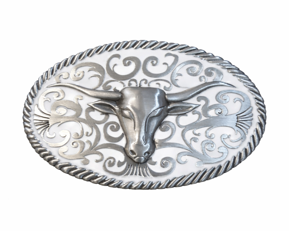 32508 RB Buckle Longhorn weiß