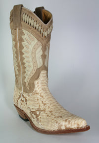 3588 Sendra Cowboystiefel Python Barr. Natural