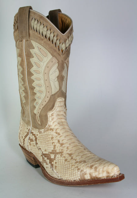 3588 Sendra Cowboystiefel Python Barr. Natural