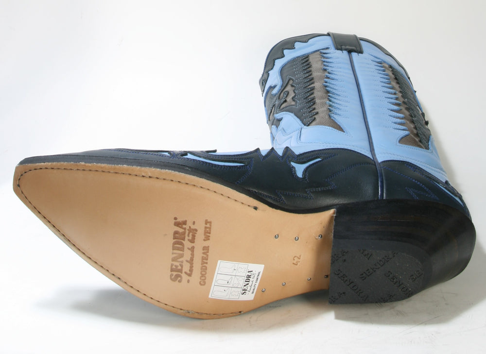 3840 Sendra Cowboy Boots Box Brash Navy Jeans