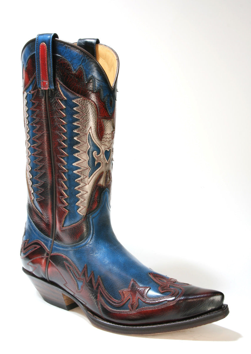 3840 Sendra Cowboystiefel Hurricane Rojo Ducados