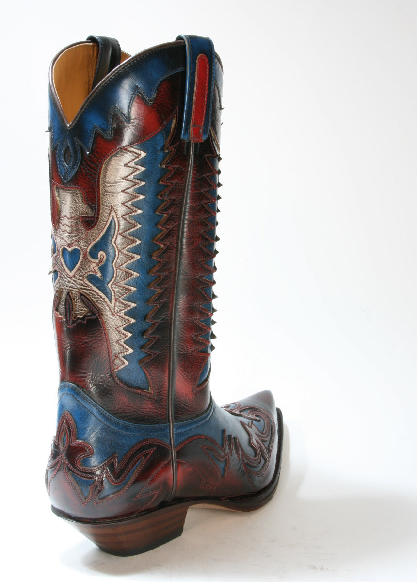 3840 Sendra Cowboystiefel Hurricane Rojo Ducados