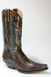 3840 Sendra Cowboystiefel Natur Antic Jacinto