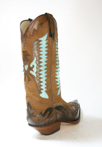 3840 Sendra Cowboystiefel Natur Antic Jacinto Serr. Kaleido