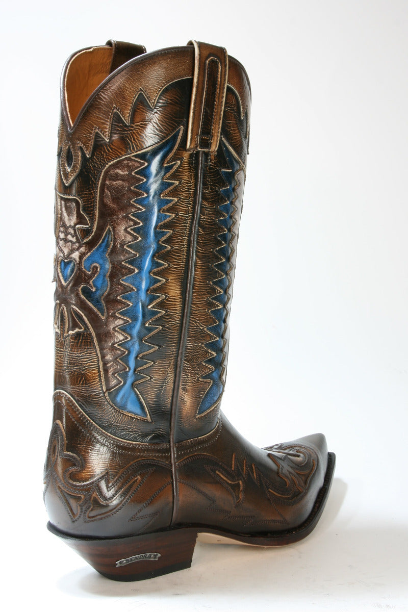 3840 Sendra Cowboystiefel Natur Antic Jacinto