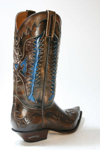 3840 Sendra Cowboystiefel Natur Antic Jacinto