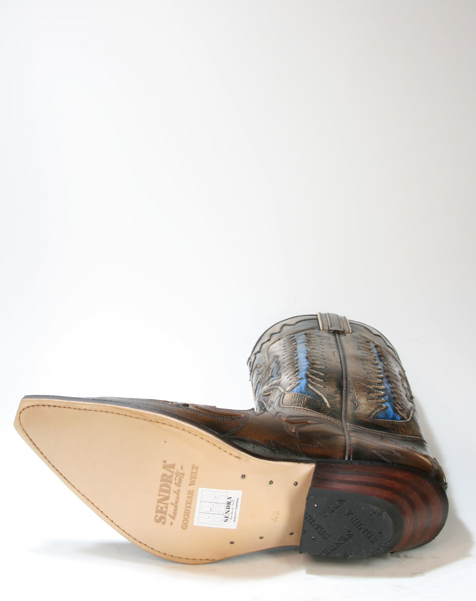 3840 Sendra Cowboystiefel Natur Antic Jacinto