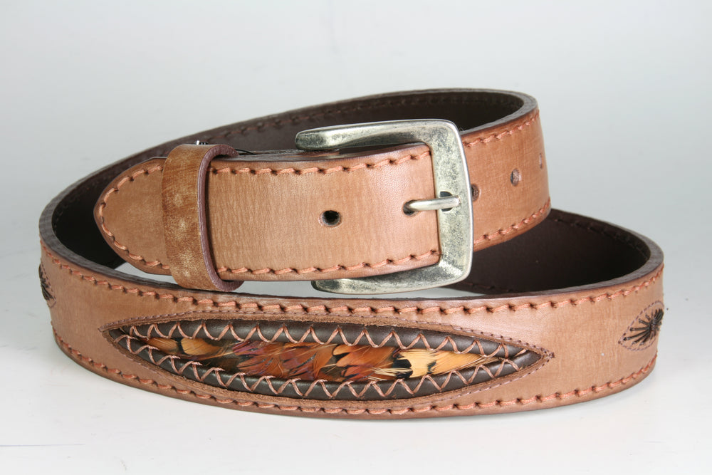 4069 Sancho Abarca Belt Marron Plumas