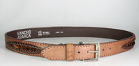 4069 Sancho Abarca Belt Marron Plumas