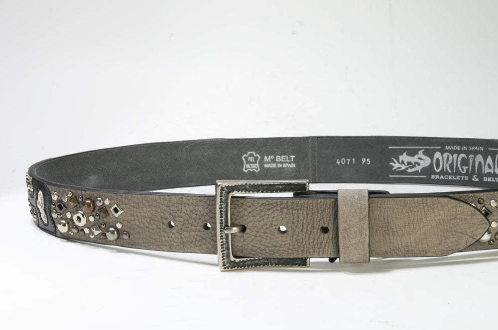 4071 Original Belts studded belt black grey