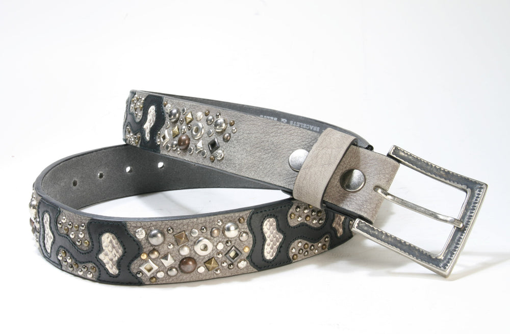 4071 Original Belts studded belt black grey