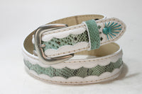 4483 Belt Blanco Python Turquesa Original belts