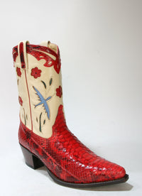 4652 Sendra cowboy boots PICO Python Barr. Rojo