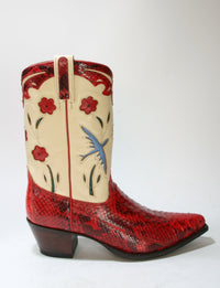 4652 Sendra cowboy boots PICO Python Barr. Rojo