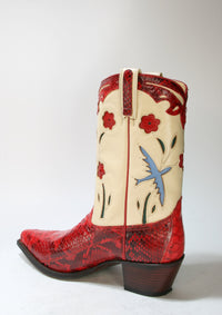 4652 Sendra cowboy boots PICO Python Barr. Rojo
